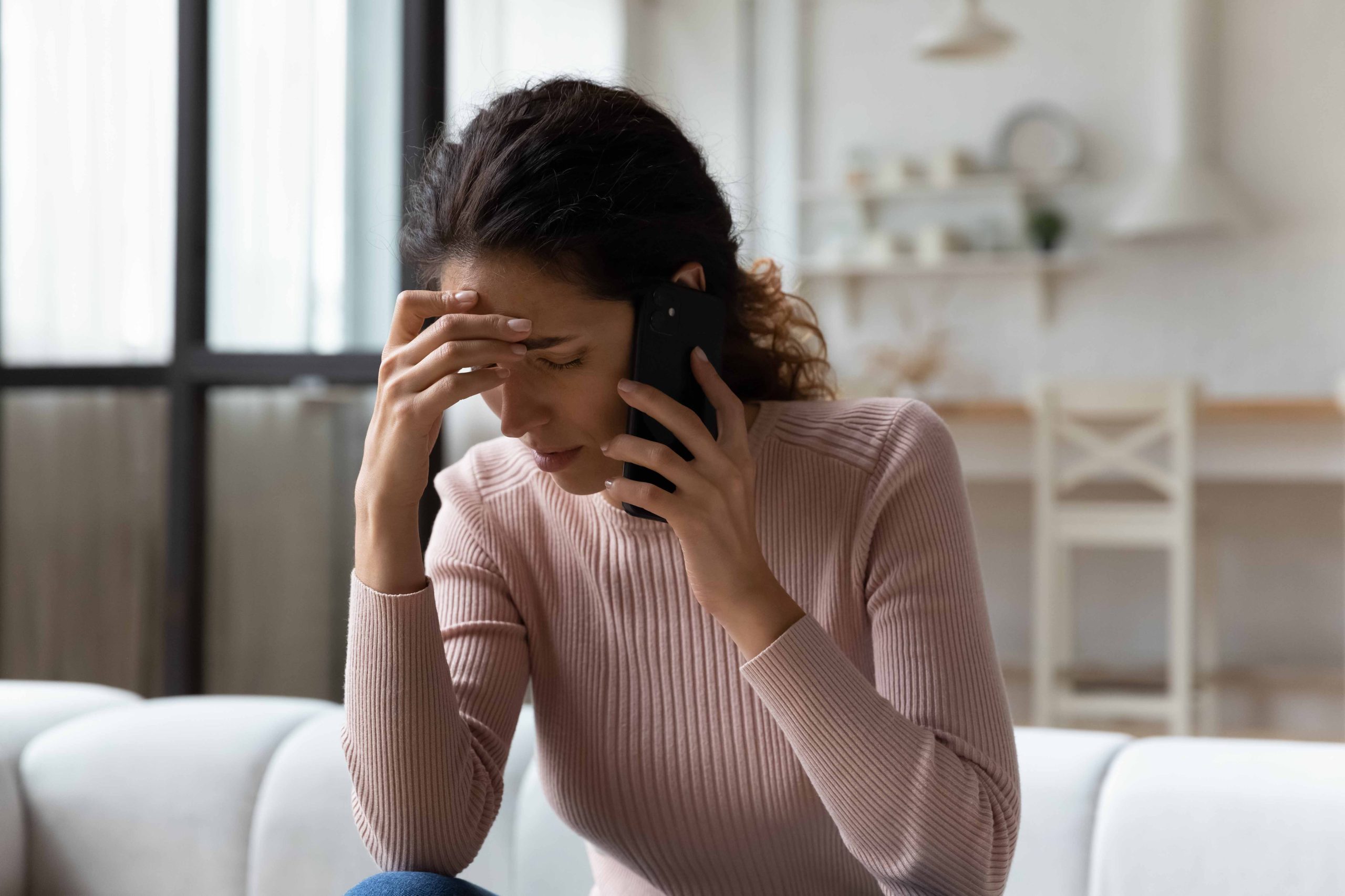 Parent checking health information on a phone